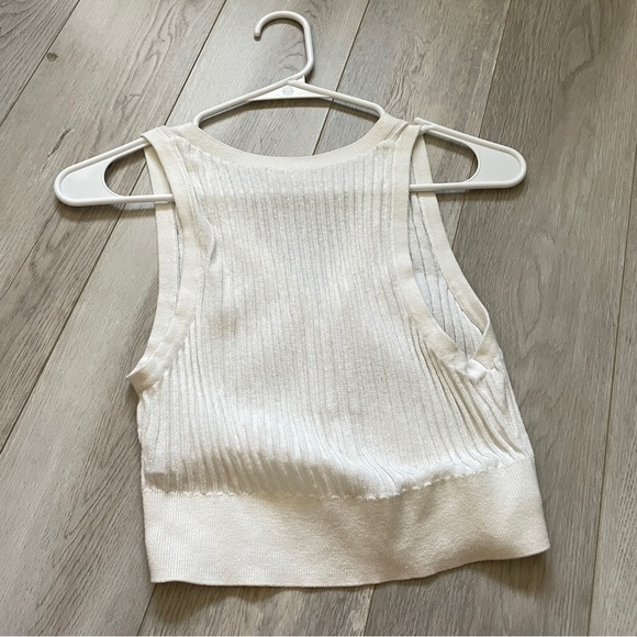 Free People Tank Top saturday morning crop sleeveless womens White (xsmall) - Picture 6 of 6